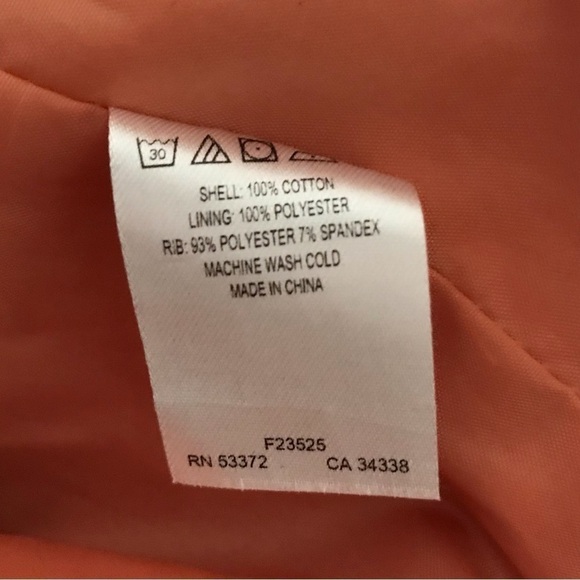 New! French Connection Cotton Bomber Peach Hooded Jacket - Picture 12 of 12